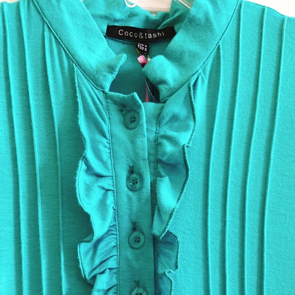 🆕 Beautiful blue green coloured dress in size EUR 5 - Picture 2 of 8